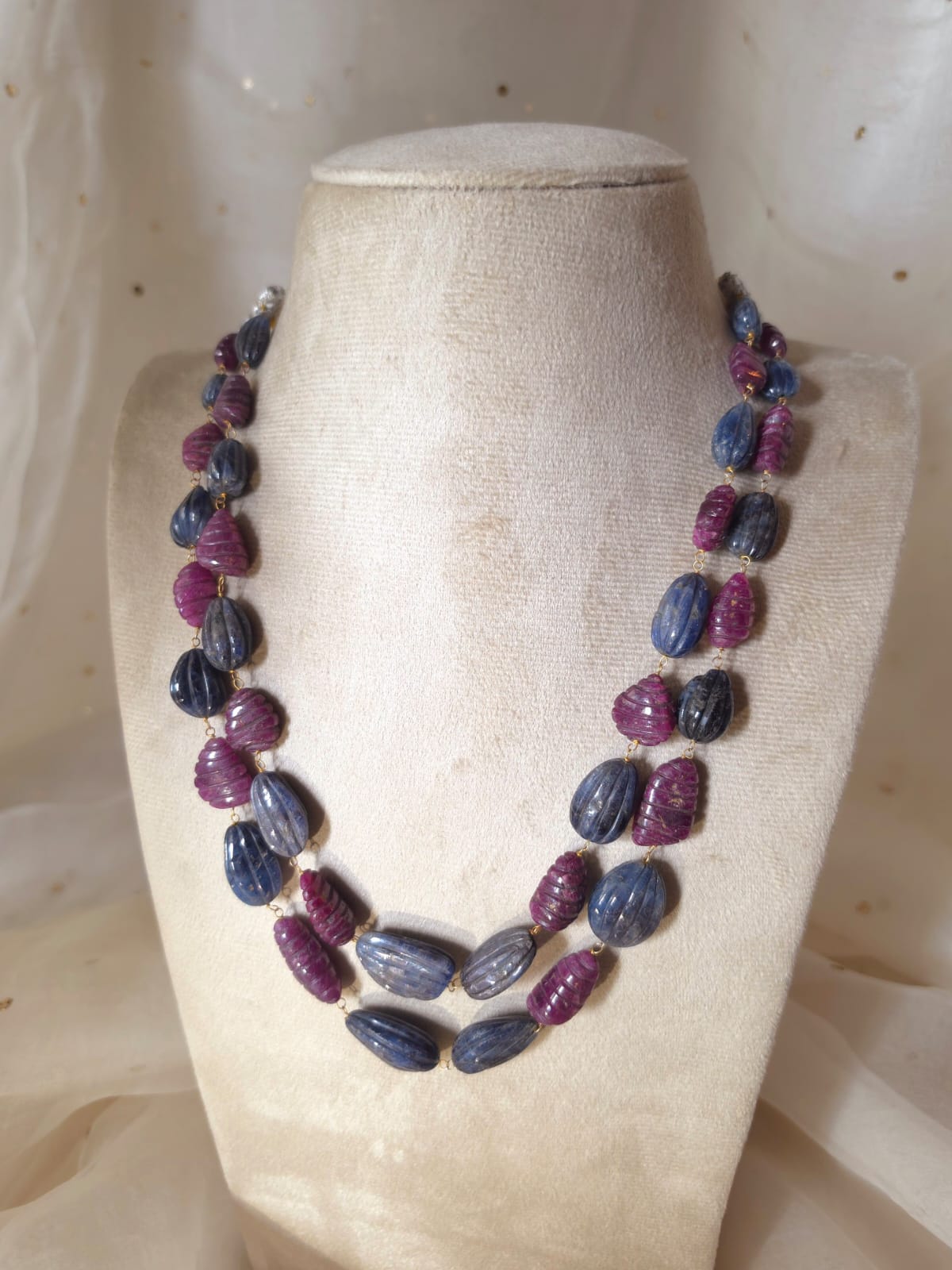 Sapphire ruby necklace