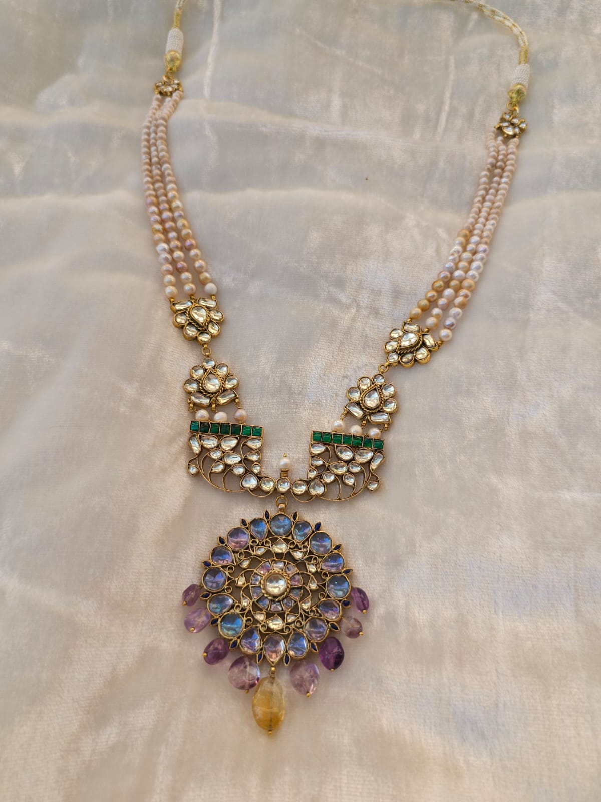 Pop nakshatra godhuli necklace set