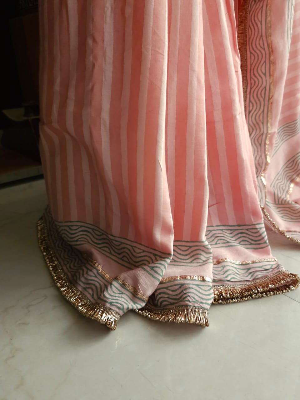 Blush Jaipur muslin modal saree