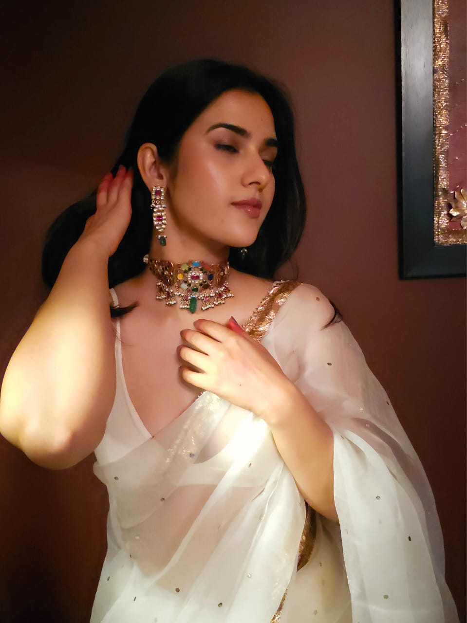 Mradu-rasa long earrings