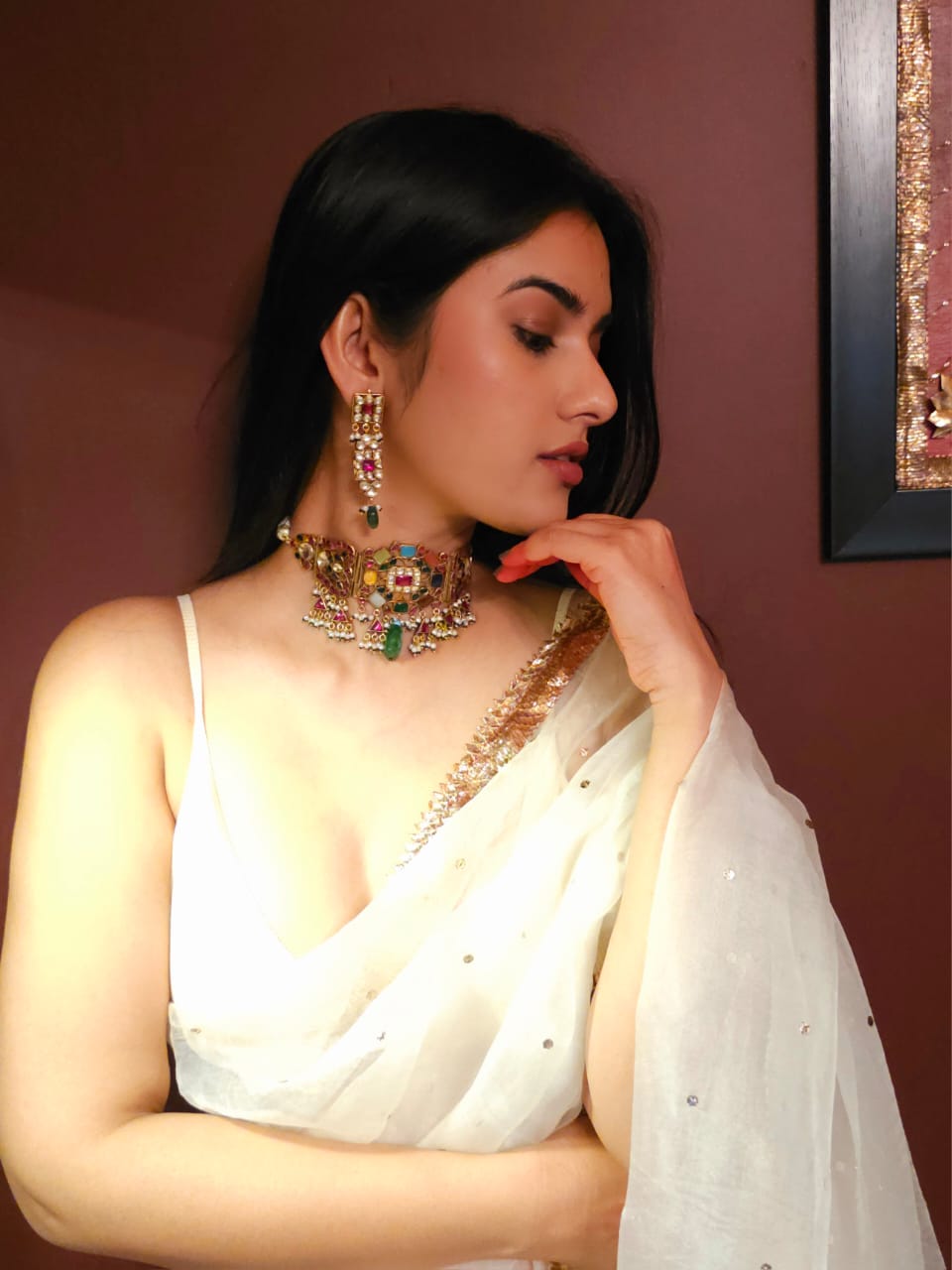 Navratan d'art necklace