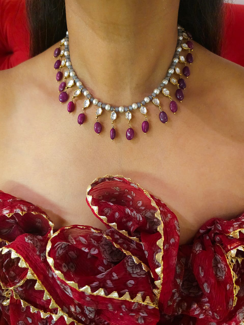 Lake palace ruby necklace