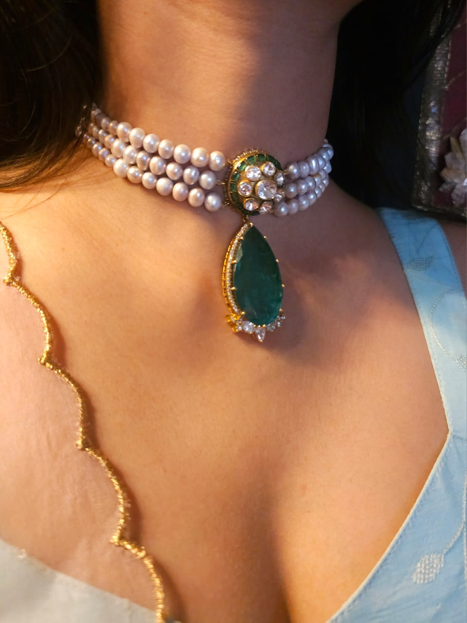 Jayapura silver choker necklace