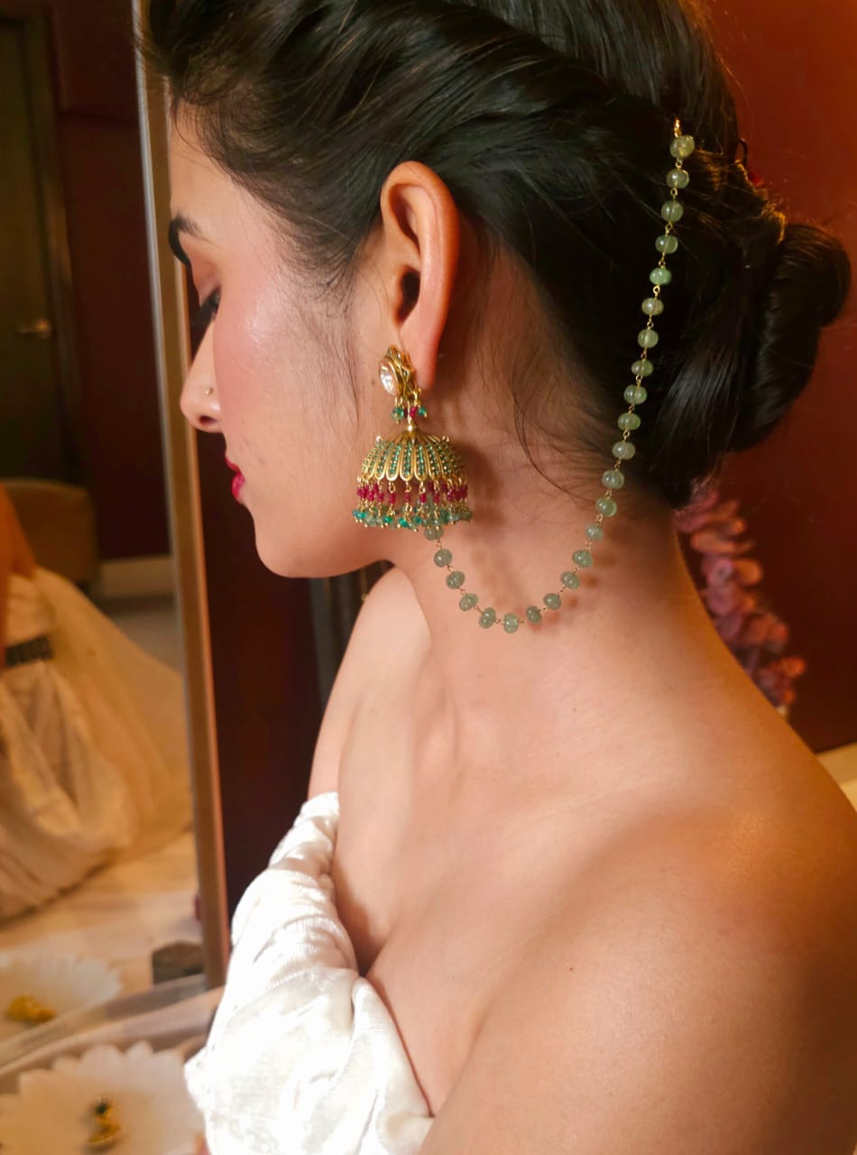 The Shri niwas silver jhumkas