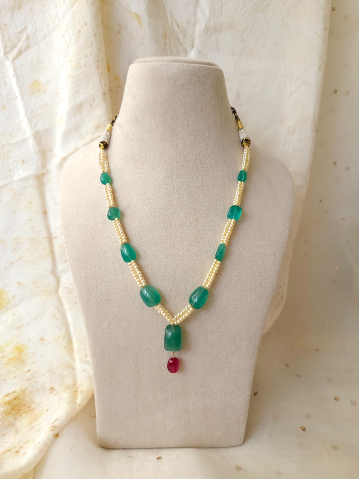 Tajikistan onyx imperial necklace