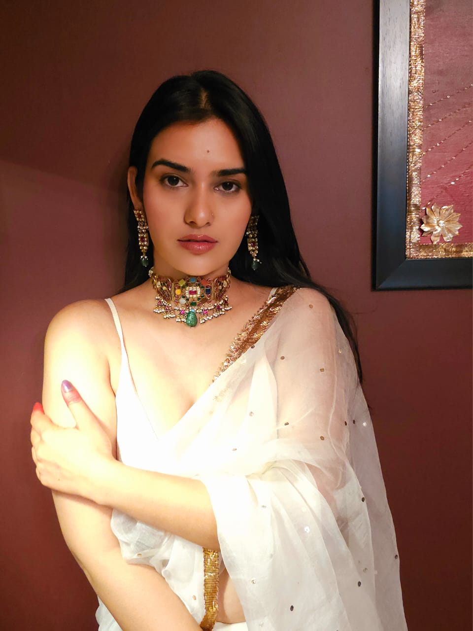 Navratan d'art necklace