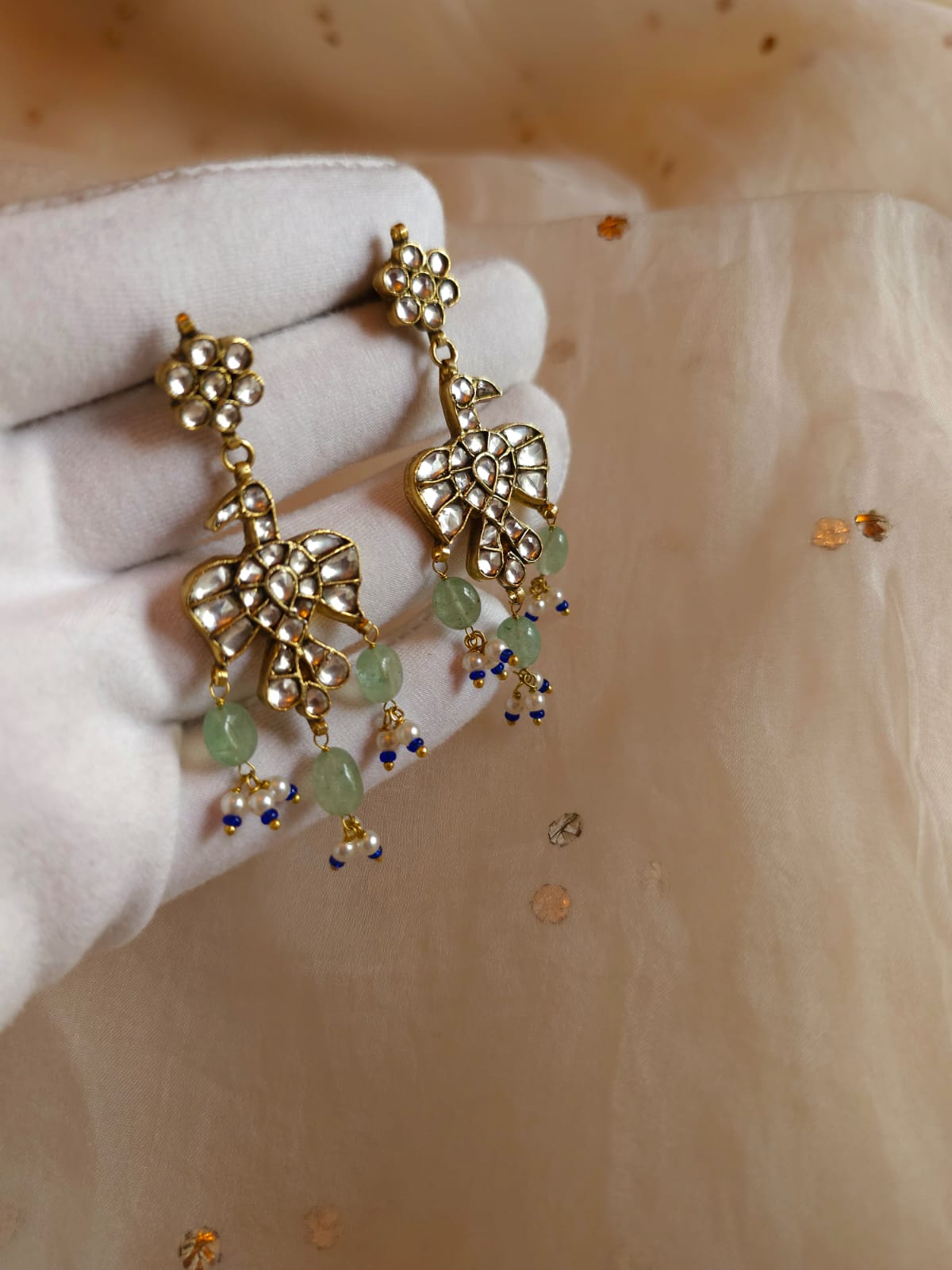 Ryul hawk pearl earrings