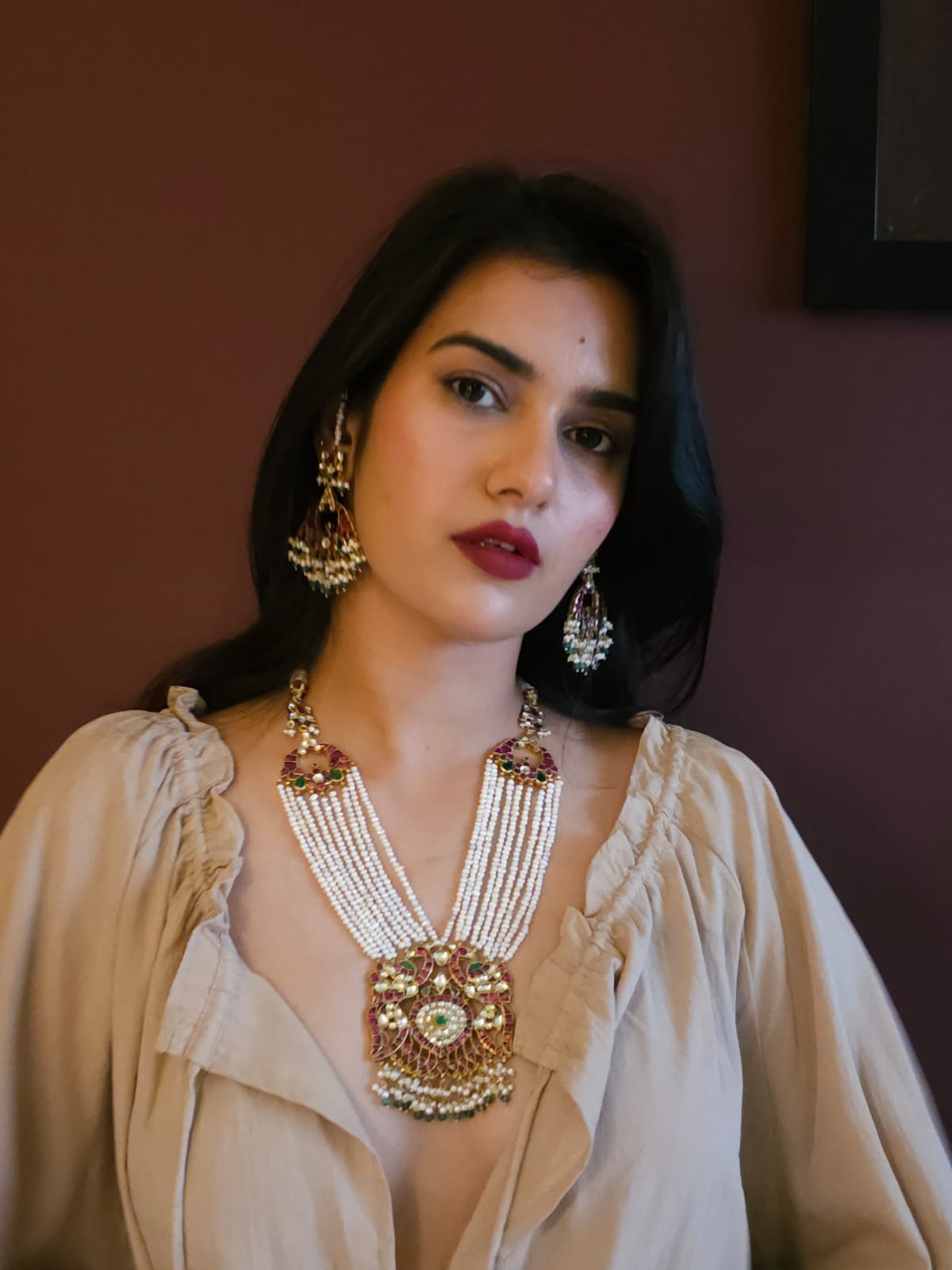 Pushkara queen necklace set