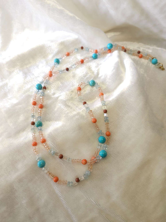 Sunset unisex Bead Necklace