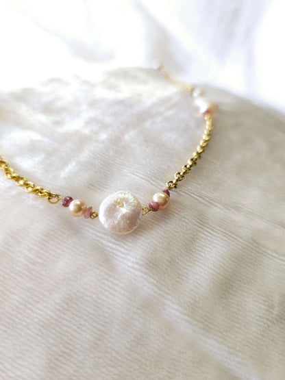 Coin pearl necklace 1