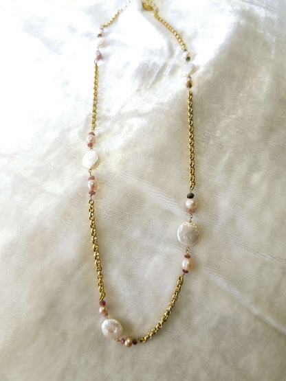 Coin pearl necklace 1