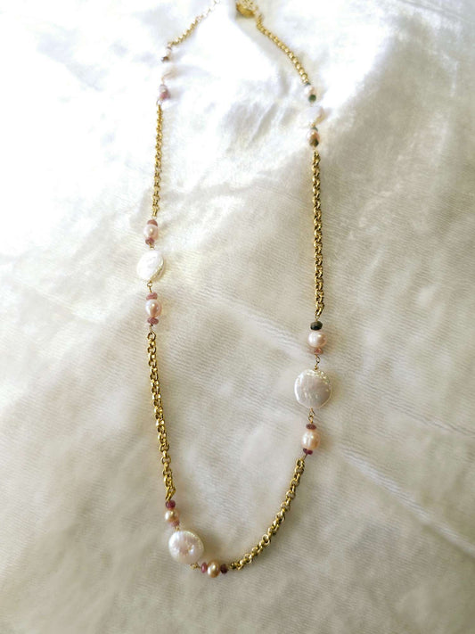 Coin pearl necklace 1