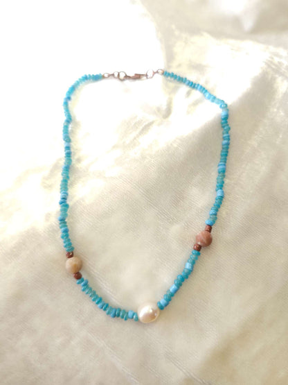 Sky beach pearl necklace 2