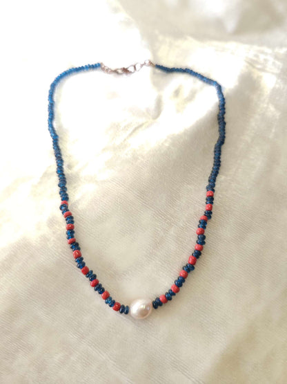 Red beach pearl necklace