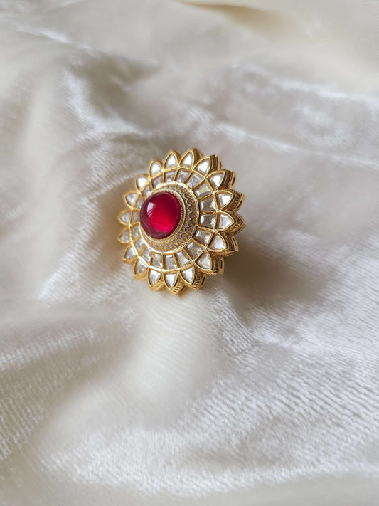 Kundan cocktail ring