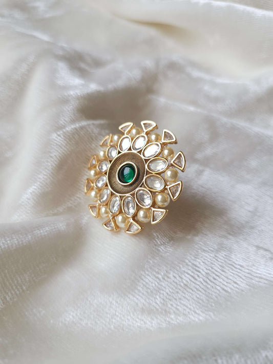 Kundan cocktail ring