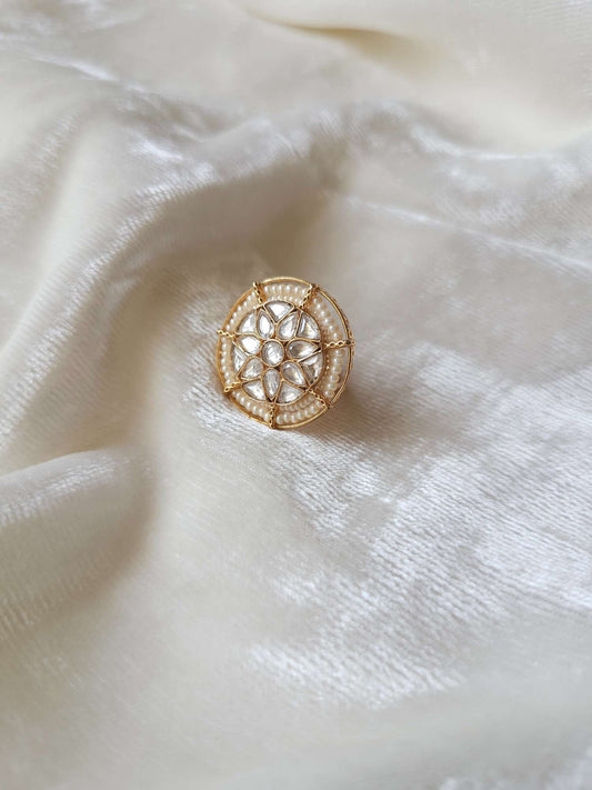 Kundan cocktail ring