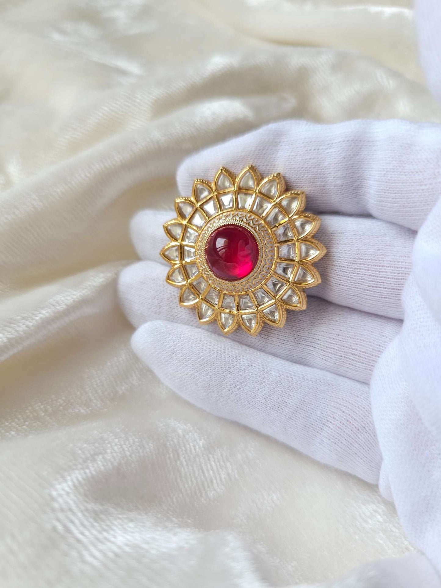Kundan cocktail ring