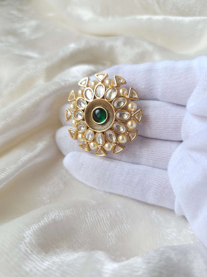 Kundan cocktail ring