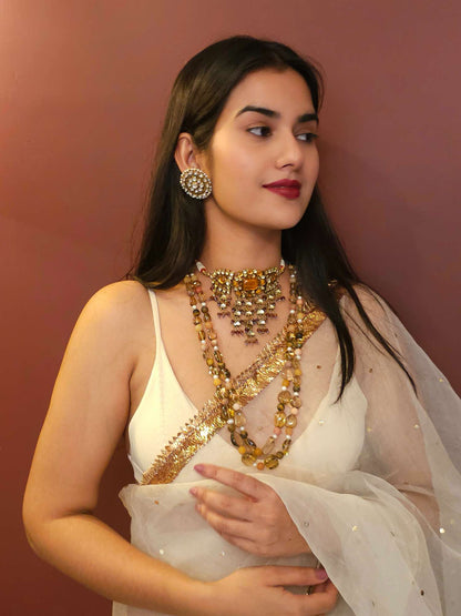 Suraj tal unisex fire kantha necklace