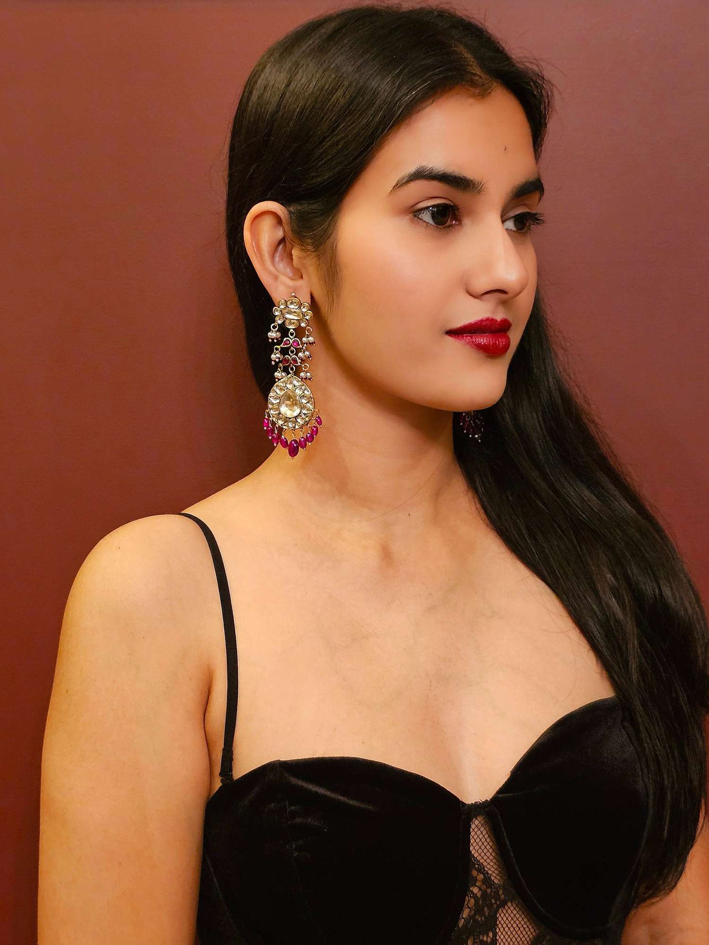 Umaid bhawan pear shape earrings