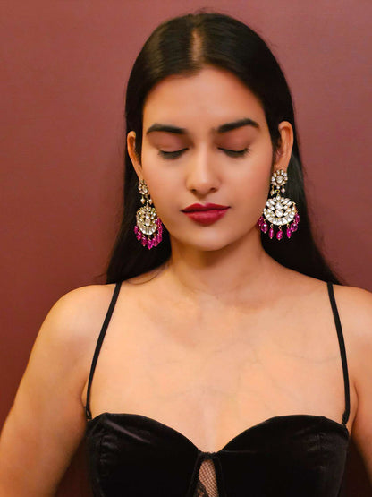Sariska rouge pink chandbali