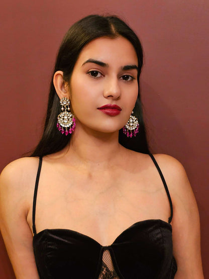 Sariska rouge pink chandbali