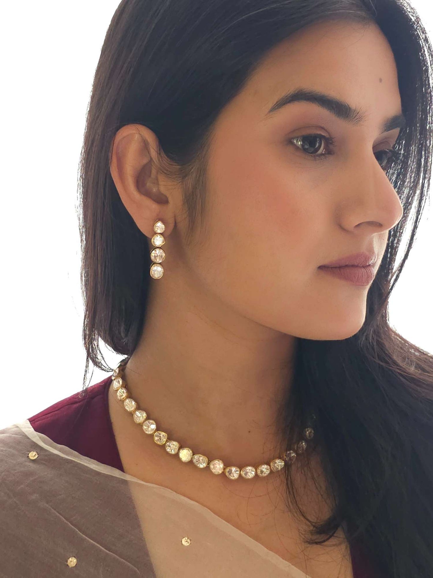 Heart of Jaipur polki necklace