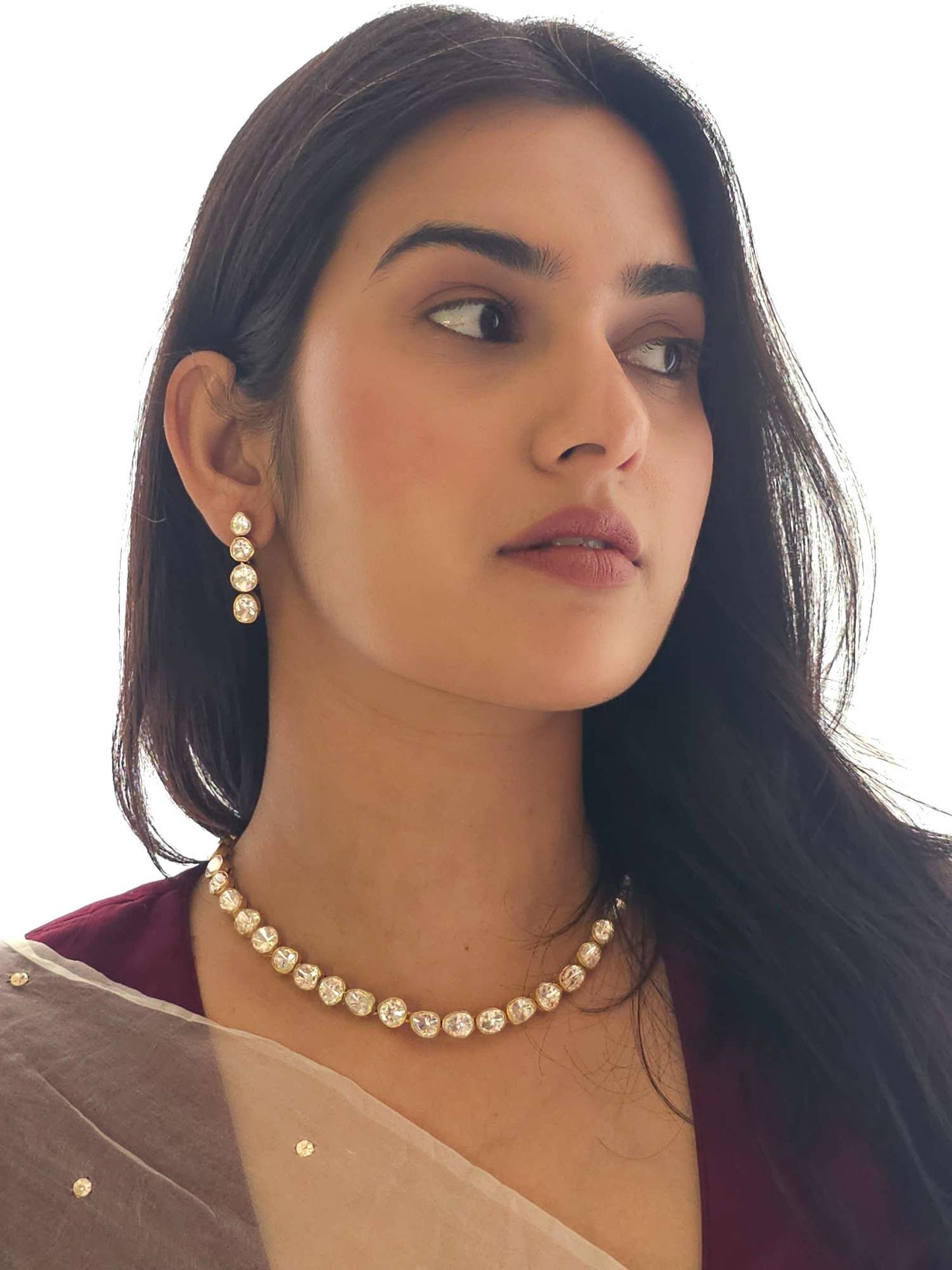 Heart of Jaipur polki necklace