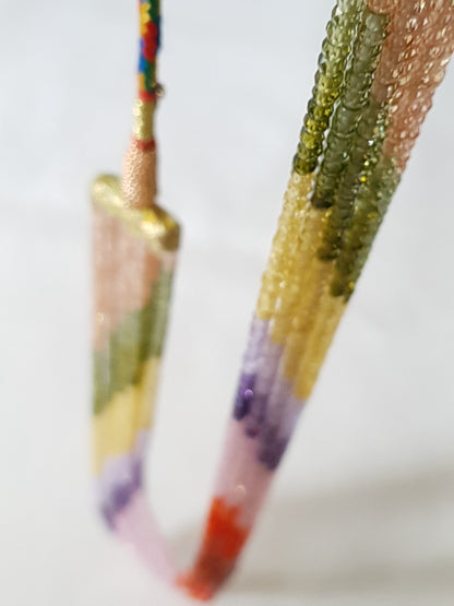 Prism crystal bead necklace