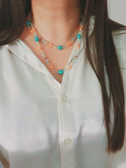 Sunset unisex Bead Necklace