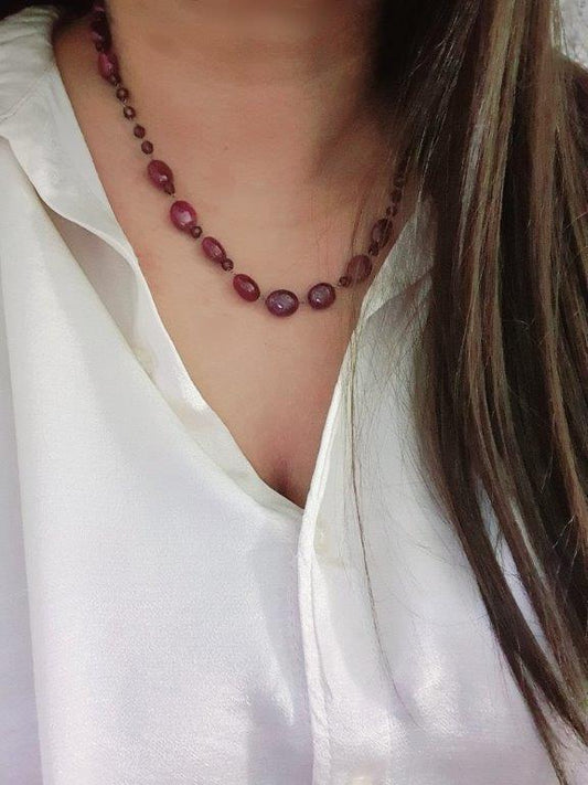 Ruby & Garnet unisex Necklace