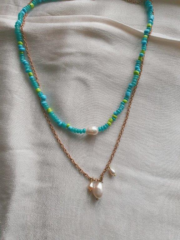 Sky beach pearl necklace