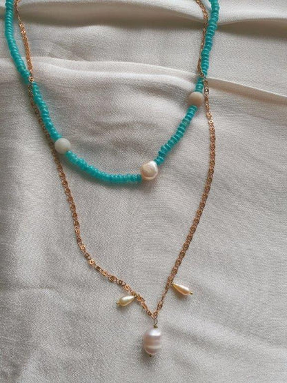 Sky beach pearl necklace 2