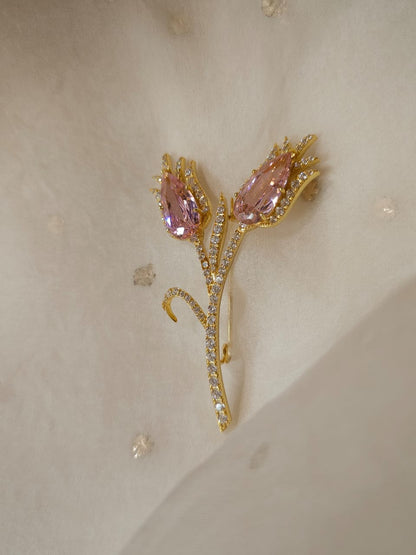 Florosa silver brooch