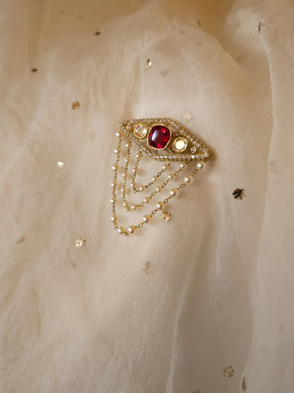 Tajikistan silver brooch or hairpin