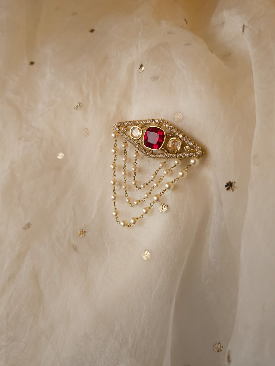 Tajikistan silver brooch or hairpin