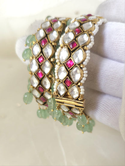 Madhumati golden antique bangle