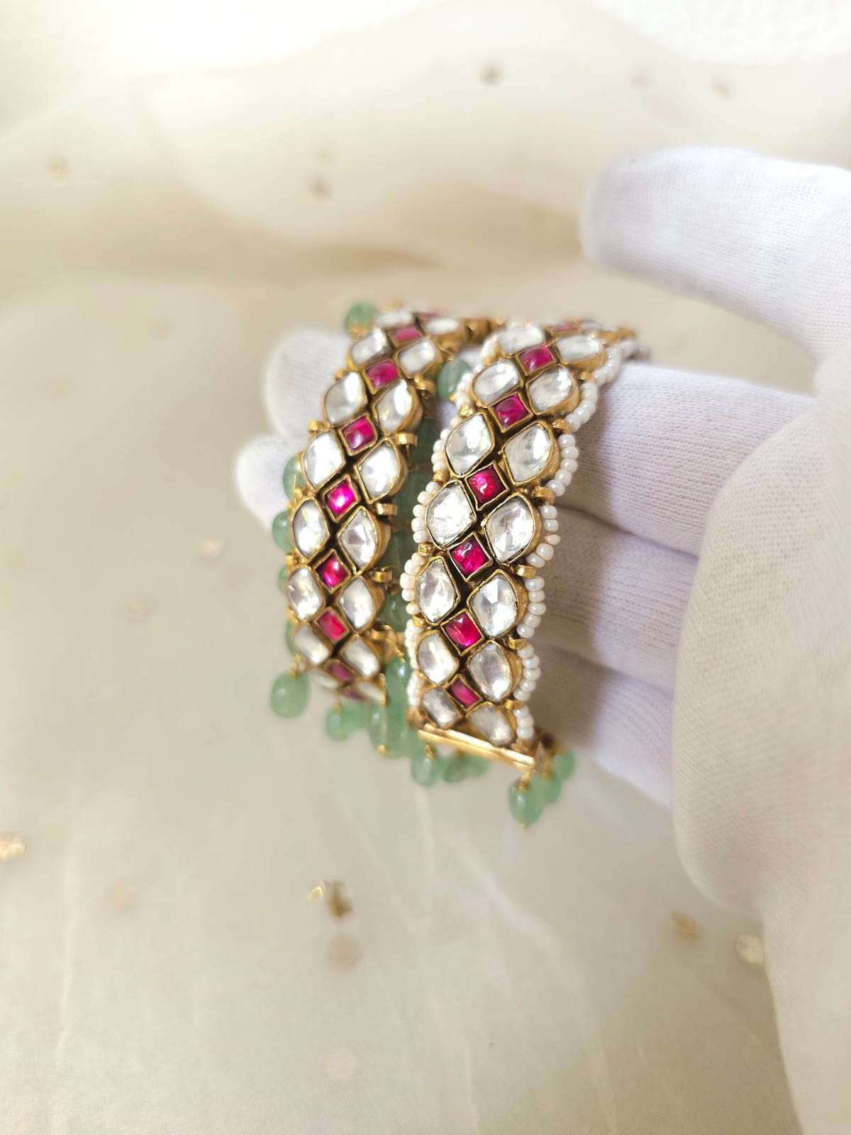 Madhumati golden antique bangle