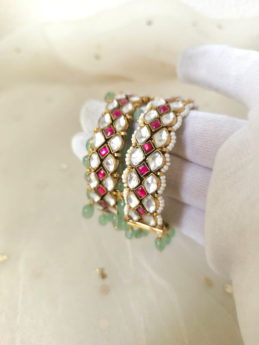 Madhumati golden antique bangle