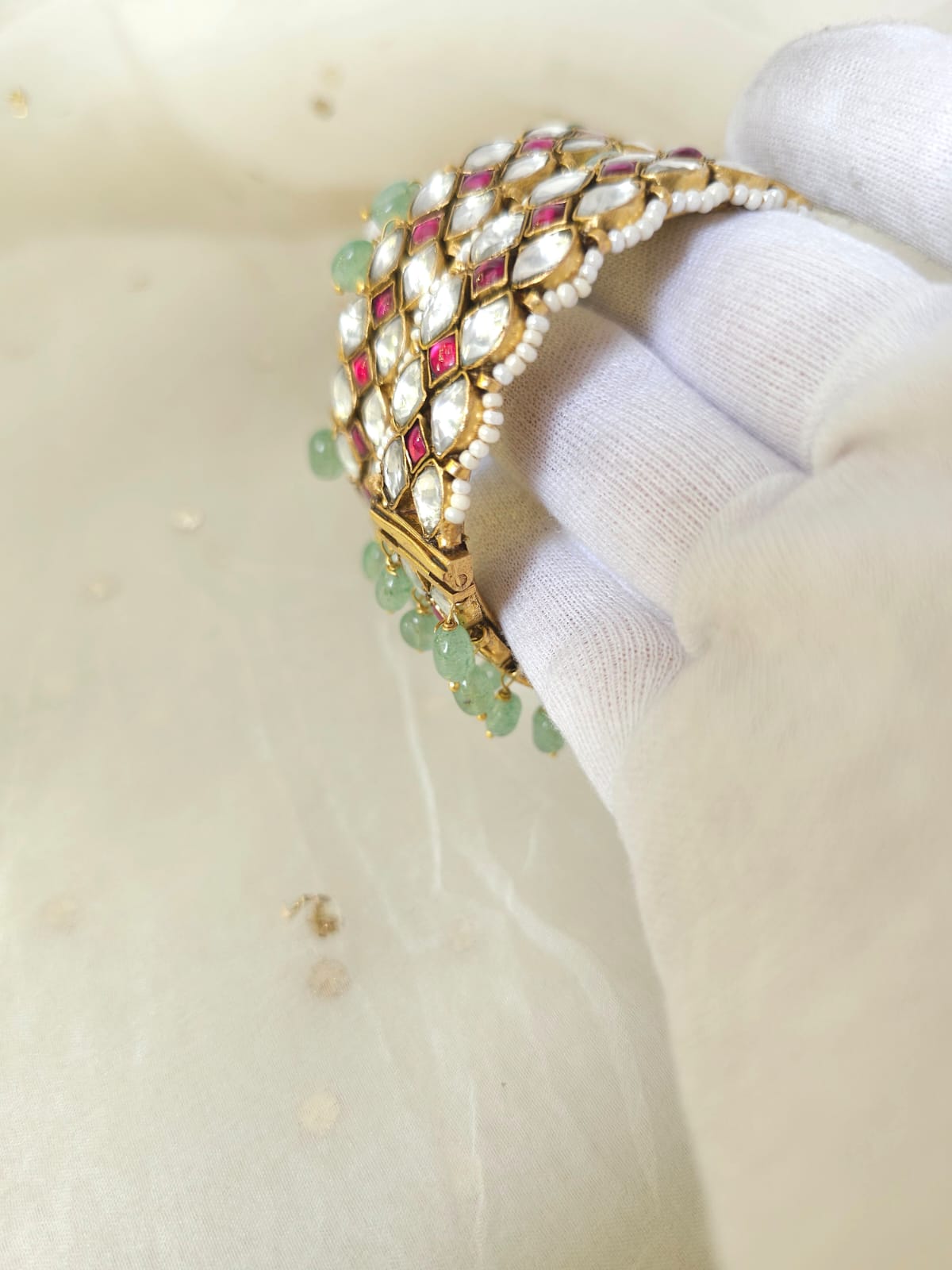 Madhumati golden antique bangle