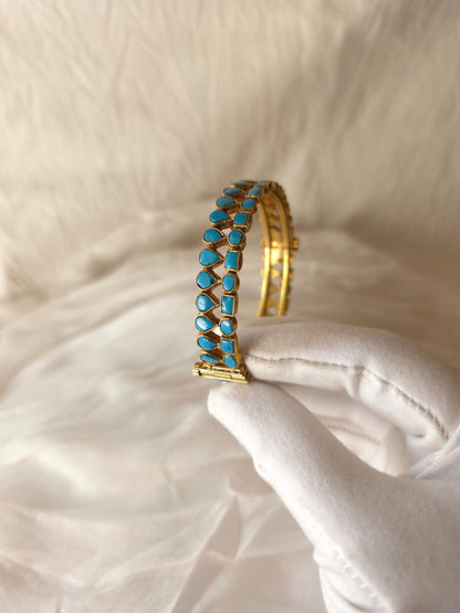 Amber turquoise bangle