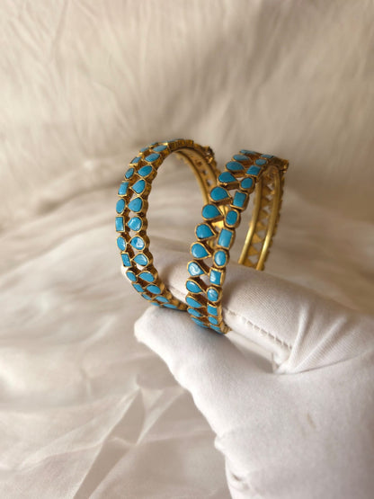 Amber turquoise bangle