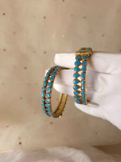 Amber turquoise bangle