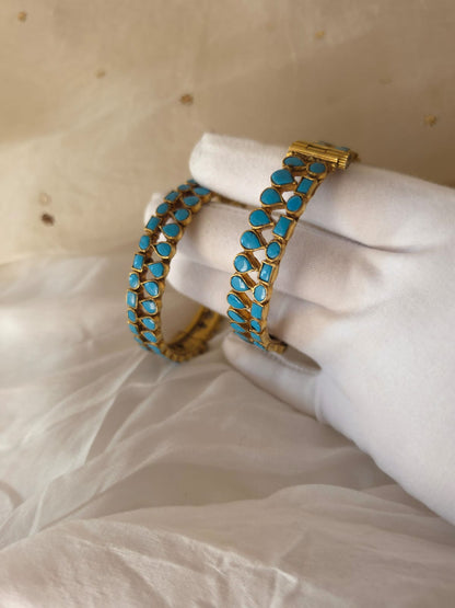 Amber turquoise bangle