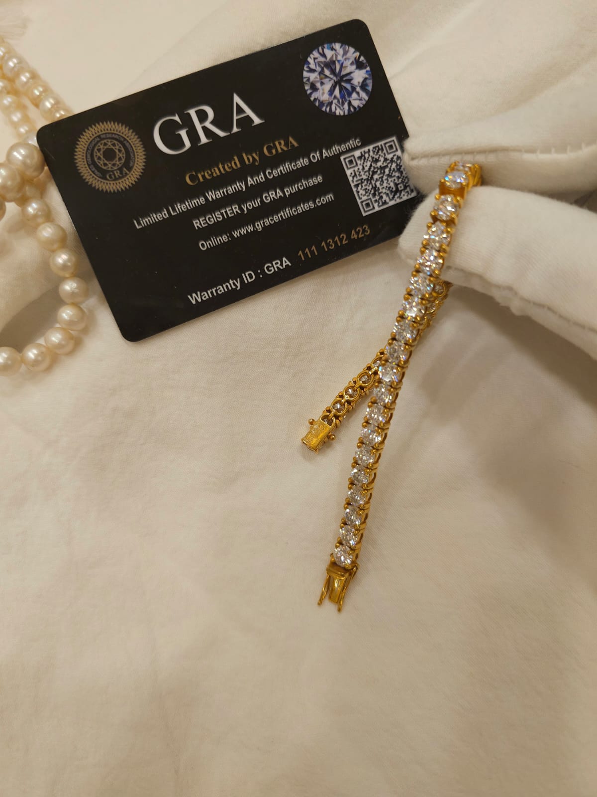 Seventeen carat moissanite bracelet