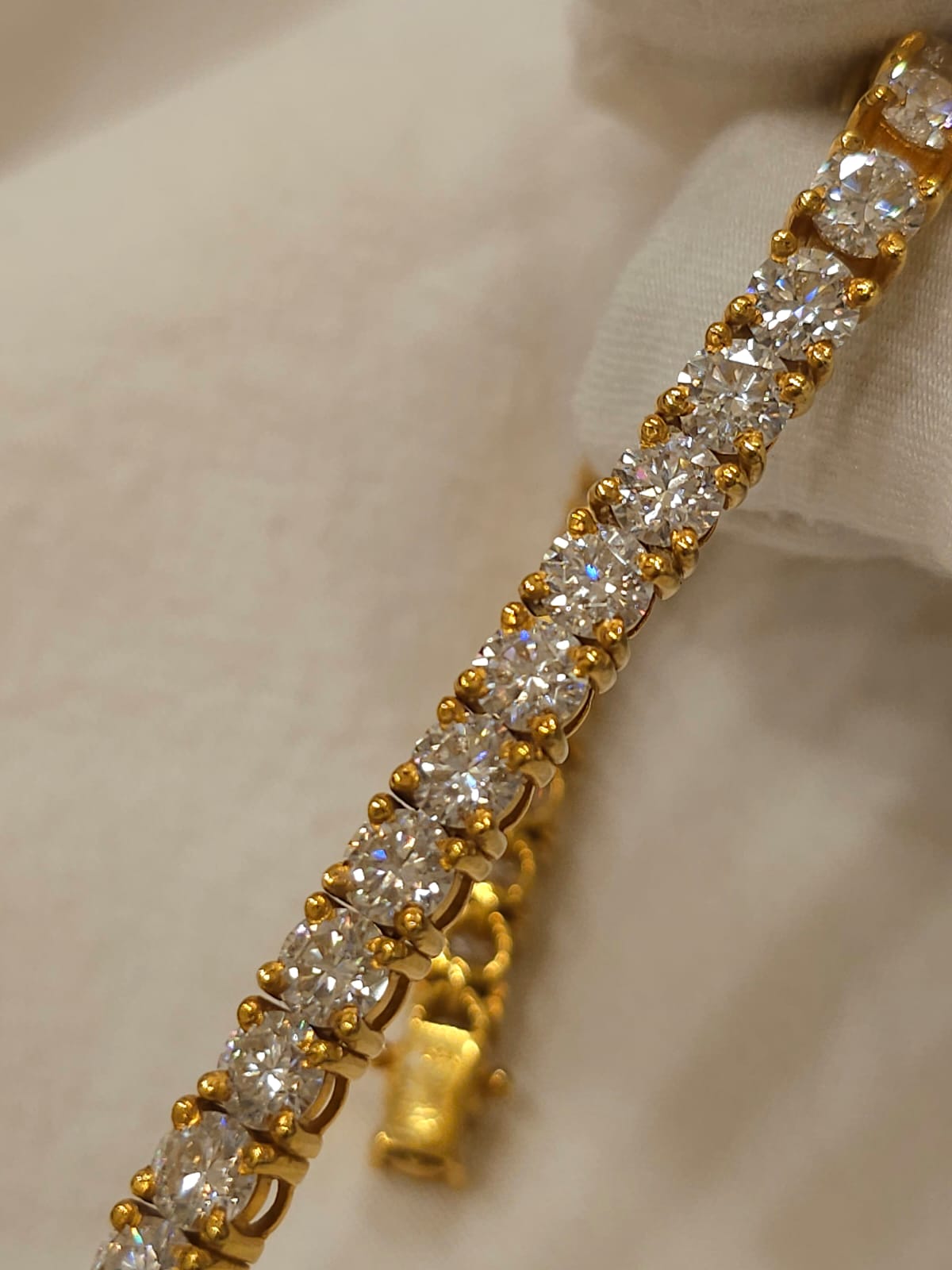 Seventeen carat moissanite bracelet
