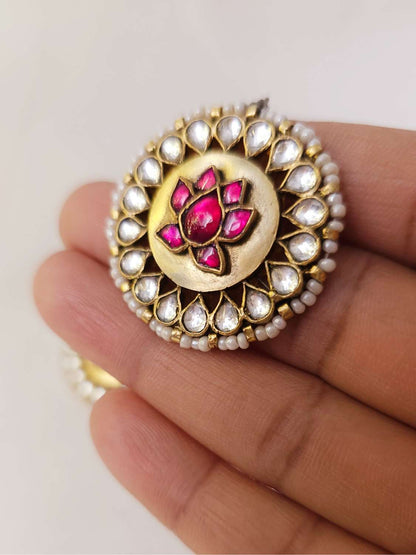 Pushkar mahogany lotus studs