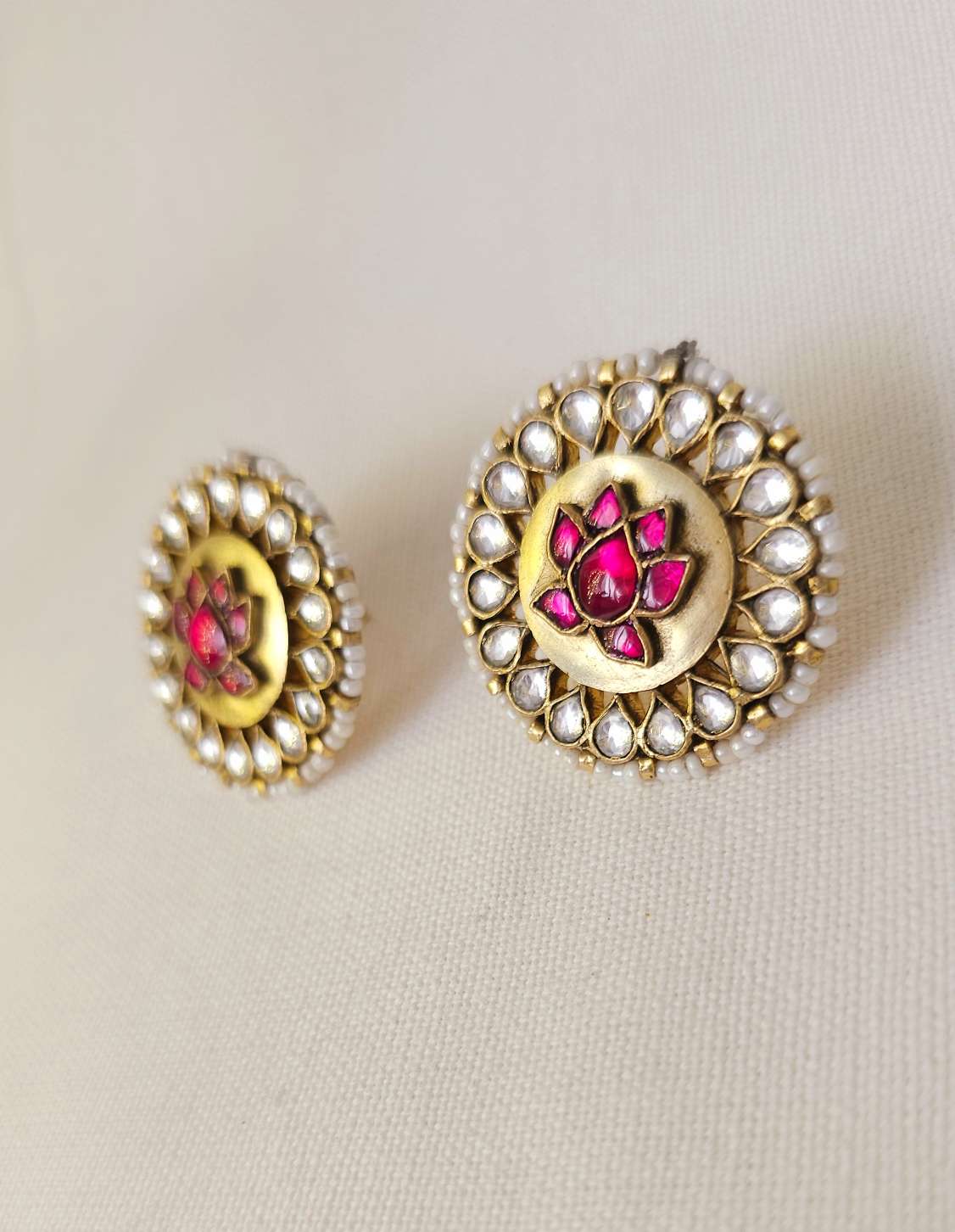 Pushkar mahogany lotus studs