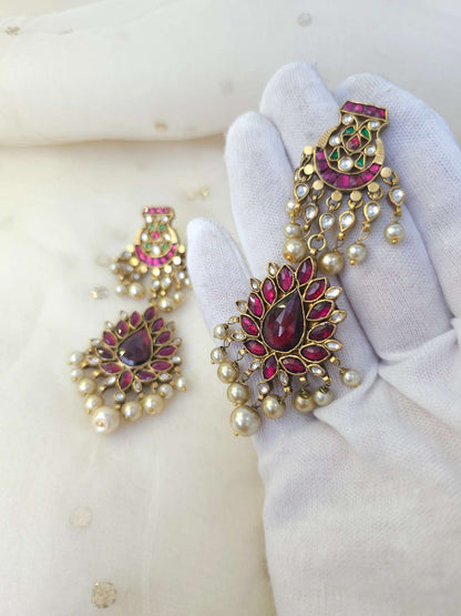 Albela rhodolite earrings